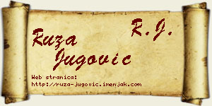 Ruža Jugović vizit kartica